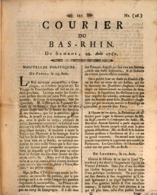 Courier du Bas-Rhin Samstag 22. August 1767