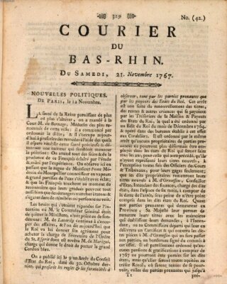 Courier du Bas-Rhin Samstag 21. November 1767