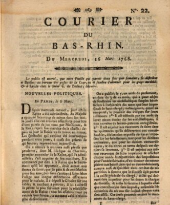 Courier du Bas-Rhin Mittwoch 16. März 1768