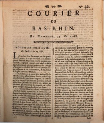 Courier du Bas-Rhin Mittwoch 25. Mai 1768