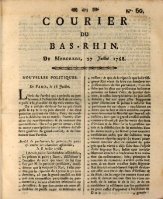 Courier du Bas-Rhin Mittwoch 27. Juli 1768