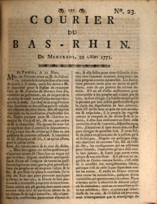 Courier du Bas-Rhin Mittwoch 20. März 1771