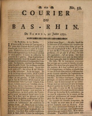 Courier du Bas-Rhin Samstag 20. Juli 1771
