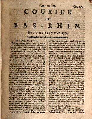 Courier du Bas-Rhin Samstag 7. März 1772