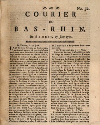 Courier du Bas-Rhin Samstag 27. Juni 1772