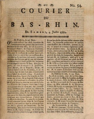 Courier du Bas-Rhin Samstag 4. Juli 1772