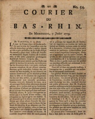 Courier du Bas-Rhin Mittwoch 7. Juli 1773