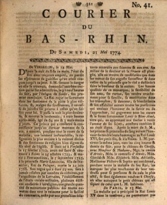 Courier du Bas-Rhin Samstag 21. Mai 1774