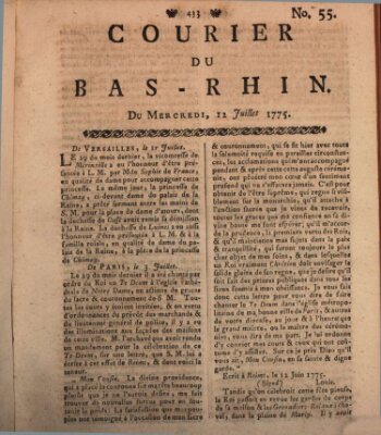 Courier du Bas-Rhin Mittwoch 12. Juli 1775