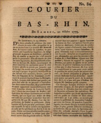 Courier du Bas-Rhin Samstag 21. Oktober 1775
