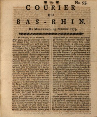 Courier du Bas-Rhin Mittwoch 29. November 1775