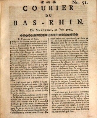 Courier du Bas-Rhin Mittwoch 26. Juni 1776