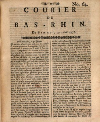 Courier du Bas-Rhin Samstag 10. August 1776