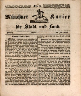 Münchner Kurier für Stadt und Land Montag 23. Juli 1838