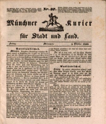 Münchner Kurier für Stadt und Land Freitag 5. Oktober 1838