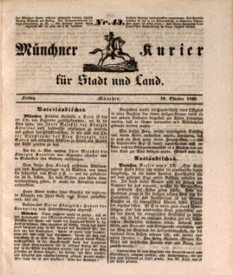 Münchner Kurier für Stadt und Land Freitag 19. Oktober 1838