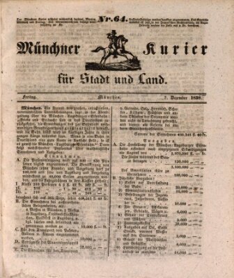 Münchner Kurier für Stadt und Land Freitag 7. Dezember 1838