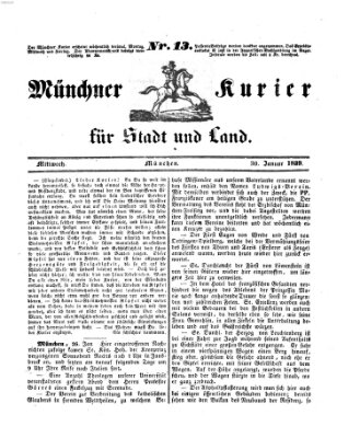 Münchner Kurier für Stadt und Land Mittwoch 30. Januar 1839