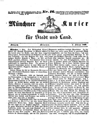 Münchner Kurier für Stadt und Land Mittwoch 6. Februar 1839
