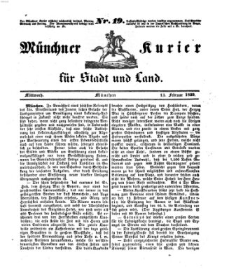 Münchner Kurier für Stadt und Land Mittwoch 13. Februar 1839