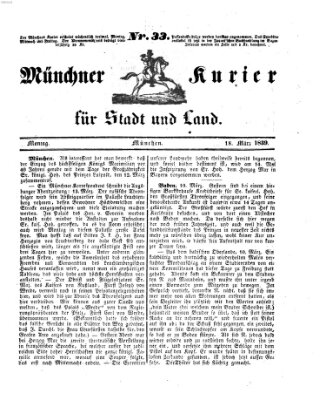 Münchner Kurier für Stadt und Land Montag 18. März 1839