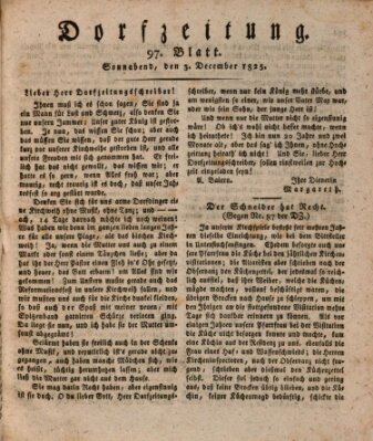 Dorfzeitung Samstag 3. Dezember 1825