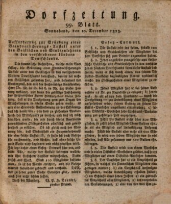 Dorfzeitung Samstag 10. Dezember 1825