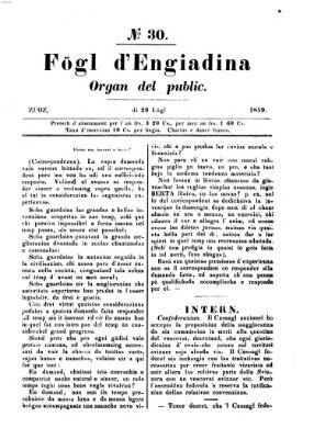 Fögl d'Engiadina Freitag 29. Juli 1859
