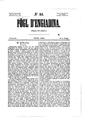 Fögl d'Engiadina Freitag 5. April 1861