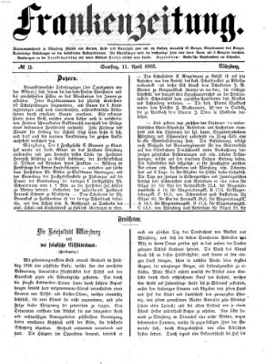 Frankenzeitung Samstag 11. April 1863