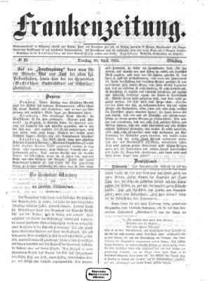 Frankenzeitung Dienstag 28. April 1863