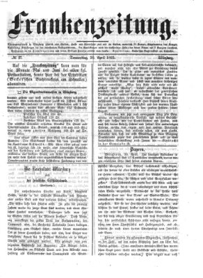 Frankenzeitung Donnerstag 30. April 1863
