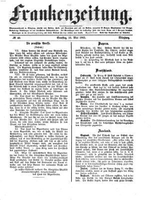 Frankenzeitung Samstag 16. Mai 1863