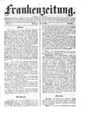 Frankenzeitung Freitag 5. Juni 1863