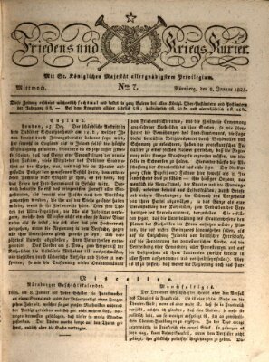 Der Friedens- u. Kriegs-Kurier (Nürnberger Friedens- und Kriegs-Kurier) Mittwoch 8. Januar 1823