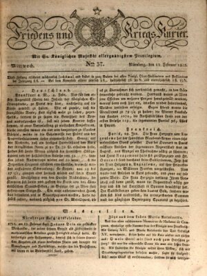 Der Friedens- u. Kriegs-Kurier (Nürnberger Friedens- und Kriegs-Kurier) Mittwoch 12. Februar 1823