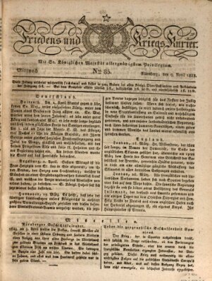 Der Friedens- u. Kriegs-Kurier (Nürnberger Friedens- und Kriegs-Kurier) Mittwoch 9. April 1823