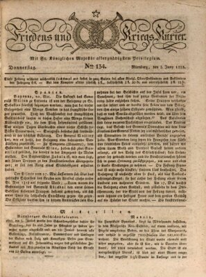 Der Friedens- u. Kriegs-Kurier (Nürnberger Friedens- und Kriegs-Kurier) Donnerstag 5. Juni 1823