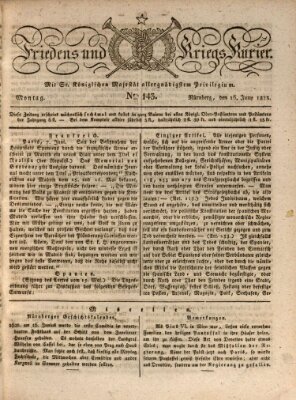 Der Friedens- u. Kriegs-Kurier (Nürnberger Friedens- und Kriegs-Kurier) Montag 16. Juni 1823