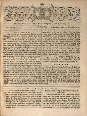 Der Friedens- u. Kriegs-Kurier (Nürnberger Friedens- und Kriegs-Kurier) Mittwoch 24. September 1823