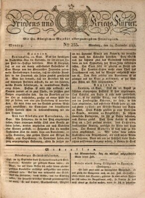 Der Friedens- u. Kriegs-Kurier (Nürnberger Friedens- und Kriegs-Kurier) Montag 29. September 1823