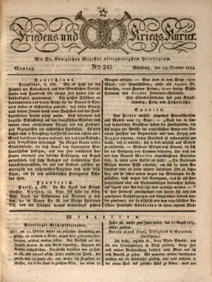 Der Friedens- u. Kriegs-Kurier (Nürnberger Friedens- und Kriegs-Kurier) Montag 13. Oktober 1823