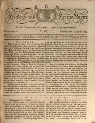 Der Friedens- u. Kriegs-Kurier (Nürnberger Friedens- und Kriegs-Kurier) Samstag 21. Februar 1824