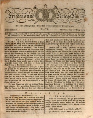 Der Friedens- u. Kriegs-Kurier (Nürnberger Friedens- und Kriegs-Kurier) Samstag 27. März 1824