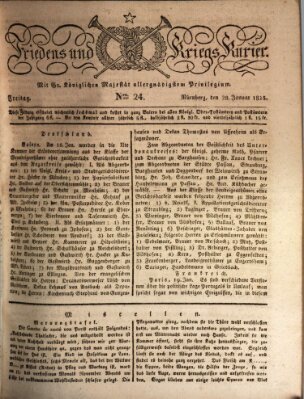 Der Friedens- u. Kriegs-Kurier (Nürnberger Friedens- und Kriegs-Kurier) Freitag 28. Januar 1825
