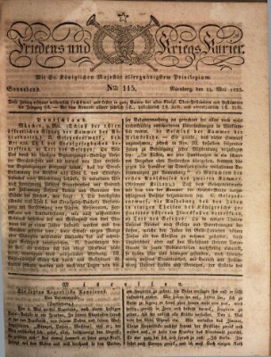 Der Friedens- u. Kriegs-Kurier (Nürnberger Friedens- und Kriegs-Kurier) Samstag 14. Mai 1825