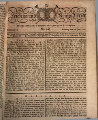 Der Friedens- u. Kriegs-Kurier (Nürnberger Friedens- und Kriegs-Kurier) Donnerstag 16. Juni 1825