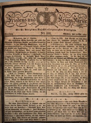 Der Friedens- u. Kriegs-Kurier (Nürnberger Friedens- und Kriegs-Kurier) Freitag 21. Oktober 1825