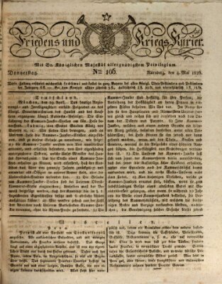 Der Friedens- u. Kriegs-Kurier (Nürnberger Friedens- und Kriegs-Kurier) Donnerstag 4. Mai 1826