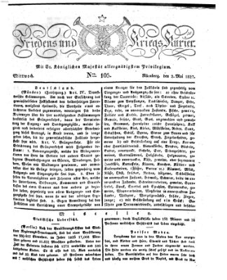 Der Friedens- u. Kriegs-Kurier (Nürnberger Friedens- und Kriegs-Kurier) Mittwoch 2. Mai 1827